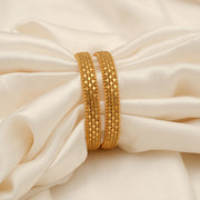 Elegant Silver Bangles in Gold Finish