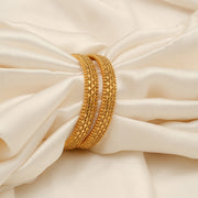 Elegant Silver Bangles in Gold Finish