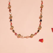 Elite Silver Mala with Nakshi Beads & Multi-Colour Stones