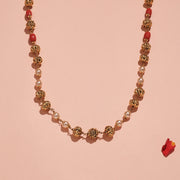 Traditional Nakshi Silver Mala with Pearls & Corals