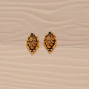 Antique Finish Silver Tops in Leaf Design