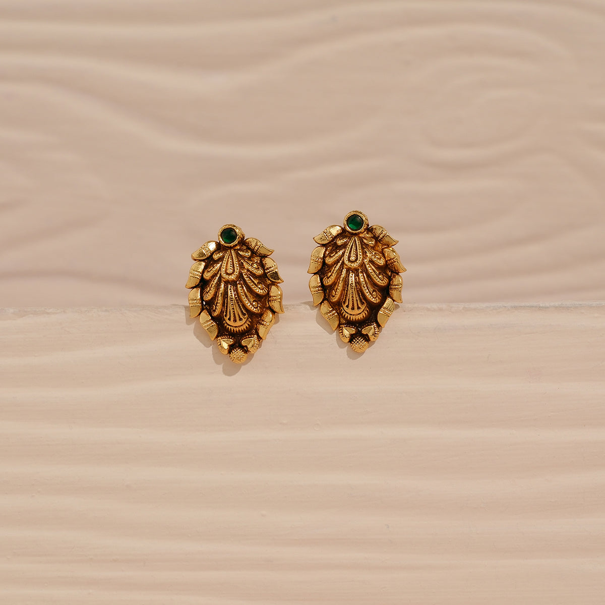 Antique Finish Silver Tops in Leaf Design – Padmam