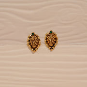 Antique Finish Silver Tops in Leaf Design