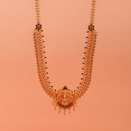 Temple Silver Lakshmi Kaasulaperu with Lakshmi Pendant