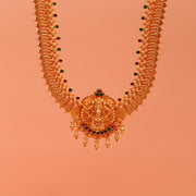 Temple Silver Lakshmi Kaasulaperu with Lakshmi Pendant