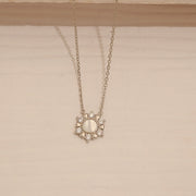 Daily Wear Silver Chain with Floral CZ Pendant