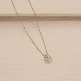 Silver Chain with Crescent & Star CZ Pendant