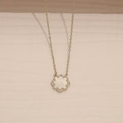 Simple Silver Chain with CZ Pendant