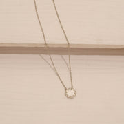 Simple Silver Chain with CZ Pendant