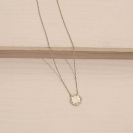Simple Silver Chain with CZ Pendant