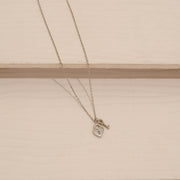 Trendy Silver Chain with Lock & Key CZ Pendant