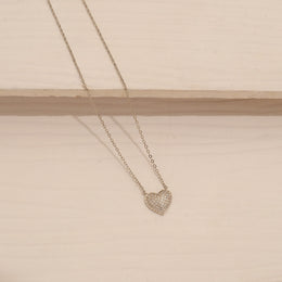 Classic Silver Chain with Heart Shaped CZ Pendant