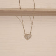 Classic Silver Chain with Heart Shaped CZ Pendant