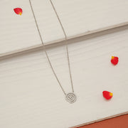 Sleek Silver Chain with Spiral Pendant