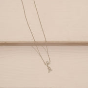 Trendy Silver Chain with Cute Cycle CZ Pendant