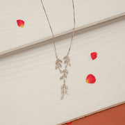 Silver Chain with Leaf Pendant