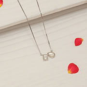 Elegant Silver Chain with Stone Pendant