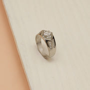 Sparkling Silver Chain with Embedded CZ Stone