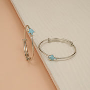 Adjustable Silver Bangles for Kids with Dolphin