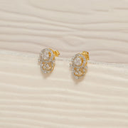 Stylish Silver CZ Studs