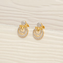 Trendy Silver Earrings with CZs