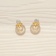 Trendy Silver Earrings with CZs
