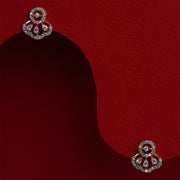 Mini Floral Silver Earrings with CZs