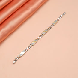 Trendy Men's Silver Bracelet