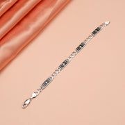 Men's Trendy Silver Chain Bracelet