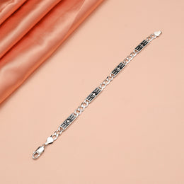 Men's Trendy Silver Chain Bracelet