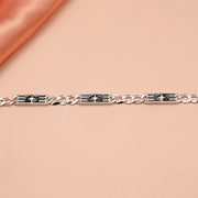 Men's Trendy Silver Chain Bracelet