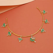 Silver Kante Necklace with Floral Highlights