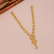 Traditional Floral Gold Long Necklace