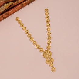 Traditional Floral Gold Long Necklace