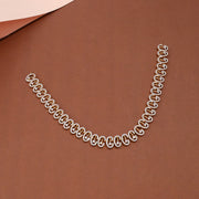 Elegant CZ Infinity Link Diamond-Inspired Necklace