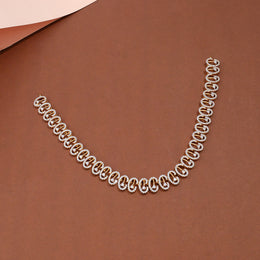 Elegant CZ Infinity Link Diamond-Inspired Necklace