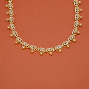 Silver Necklace with CZs and Mini Floral Detailing