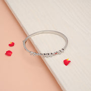 Stylish Silver CZ Kada