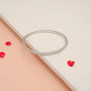 Minimalist Silver CZ Studded Kada