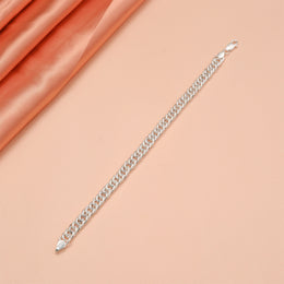 Classic Silver Link Bracelet for Men