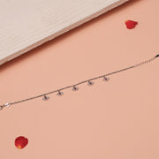 Stylish Silver Chain Bracelet with Multi Evil Eye Charms