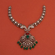 Heritage Silver and Kundan Necklace with Elephant Detailing