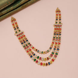 Navaratna Three-Layer Gemstonen Necklace