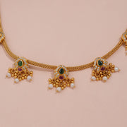 Antique Mango Motif Pearl Drop Necklace