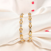 Radiant Silver Bangles with CZ Stones