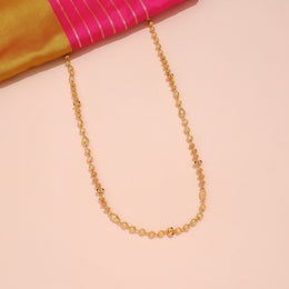Traditional Silver Mala with Nakshi Beads in Gold Finish