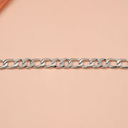 Classic Men's Link Bracelet with CZ Accents