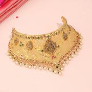 Divine Lakshmi Temple Choker with Peacock Motifs and Pearl Drops