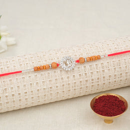 Silver Stone Ik Omkar Rakhi