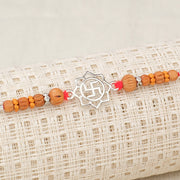 Swastik Padmam Silver Rakhi
